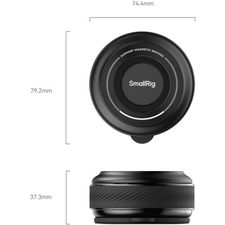 SmallRig 6786 - przyssawka 74mm, uchwyt/mocowanie magnetyczne do smartfona - wymiary